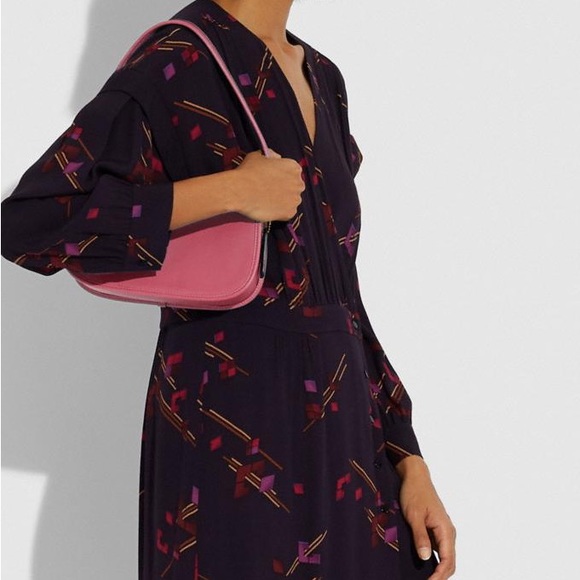 NWT Coach Swinger Bag Glovetanned Leather Rouge Fuschia Dk Pink C0638 - Picture 10 of 10